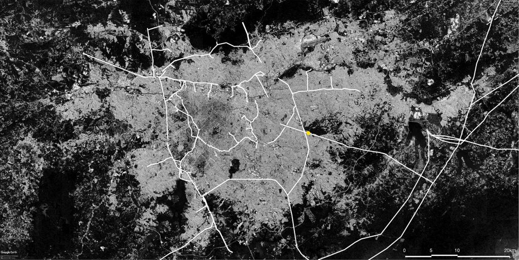Fronteiras: linhas de transmissão de energia